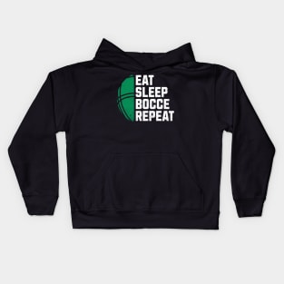 Bocce Ball - Eat Sleep Bocce Repeat Funny Bocceball Game Kids Hoodie